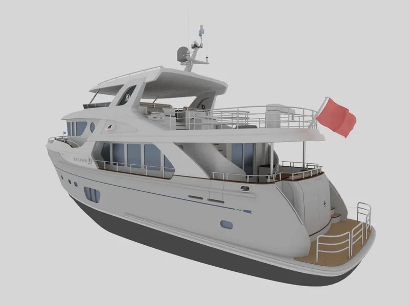 Slide: The Image of 2026 Selene 78 Ocean Explorer yacht with sleek design and spacious deck. - 4