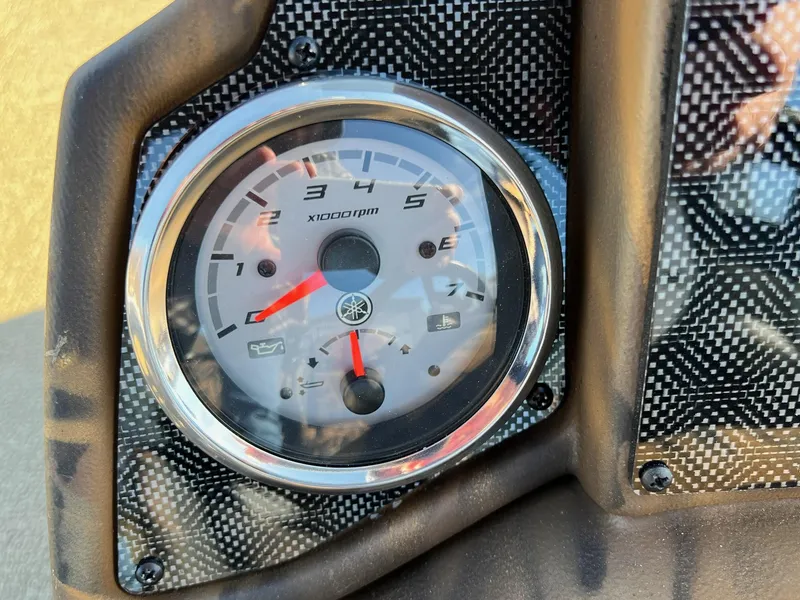 Slide: The Image of Close-up of 2024 G3 Sportsman 1710 VYL tachometer showing RPM gauge. - 8