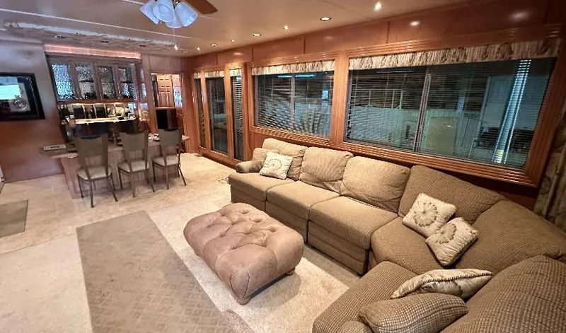 Slide: The Image of Luxurious 2005 Fantasy 18 x 80 houseboat interior with spacious living area and modern kitchen. - 20