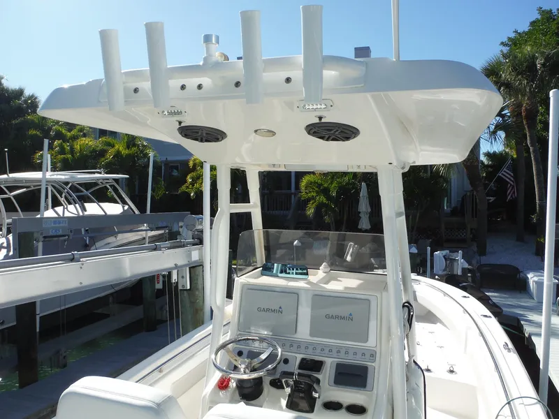 Slide: The Image of 2020 Blackwood 270 Open Center Console boat with Garmin navigation system. - 16
