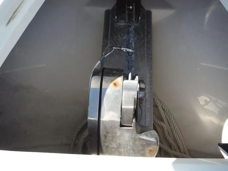 Slide: The Image of Anchor winch of a 2020 Blackwood 270 Open Center Console boat. - 21
