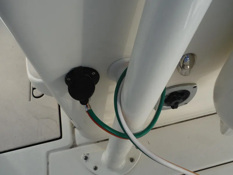 Slide: The Image of Close-up of wiring on a 2020 Blackwood 270 Open Center Console boat. - 38