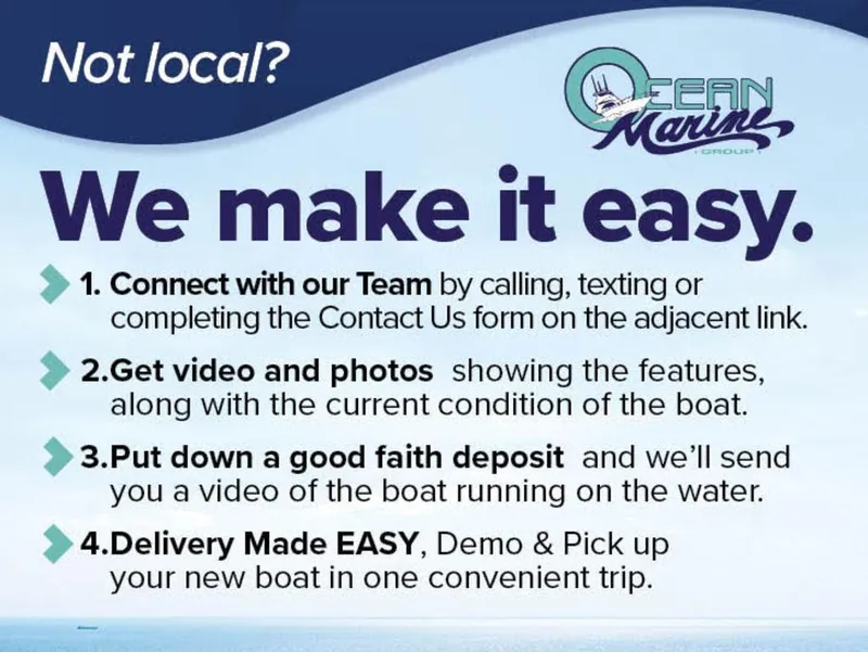 Slide: The Image of Ocean Marine Group offers easy purchase process for 2024 Bennington 20 SVL boat. - 2