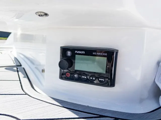 Slide: The Image of Fusion MS-NRX300 stereo system on 2024 Monterey 258 SS boat. - 11
