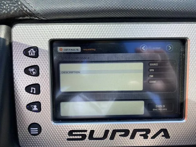 Slide: The Image of 2016 Supra SA 400 dashboard display showing fault diagnostics screen. - 13