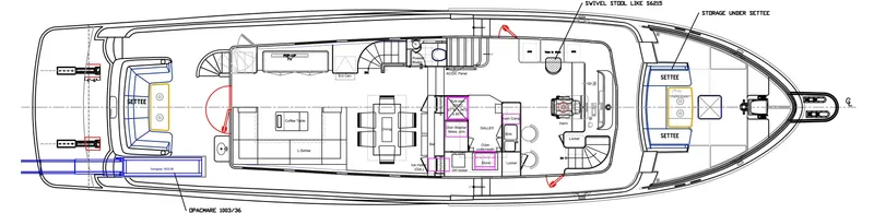 Slide: The Image of Floor plan of 2026 Selene 72 Ocean Explorer yacht, showcasing interior layout and design. - 23