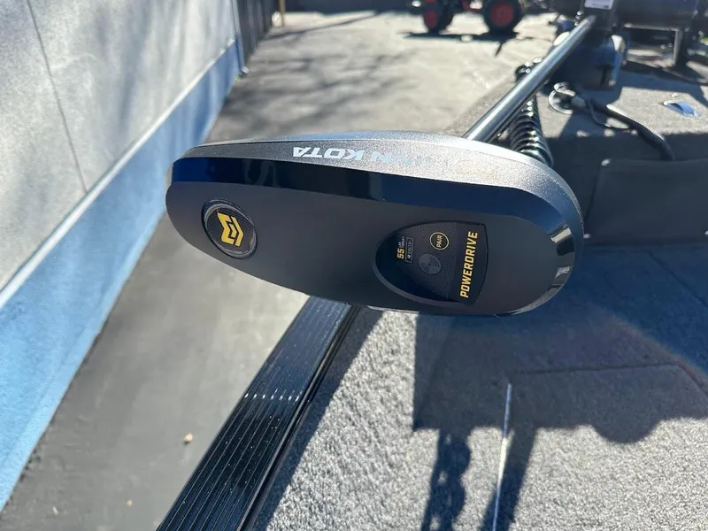 Slide: The Image of 2024 Lund 1650 Angler Sport with Minn Kota PowerDrive trolling motor. - 22