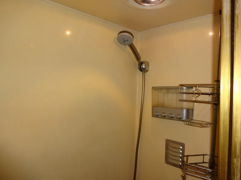 Slide: The Image of Shower area in 1989 Hi-Star AFT Cabin Sundeck Motor Yacht with handheld showerhead. - 46