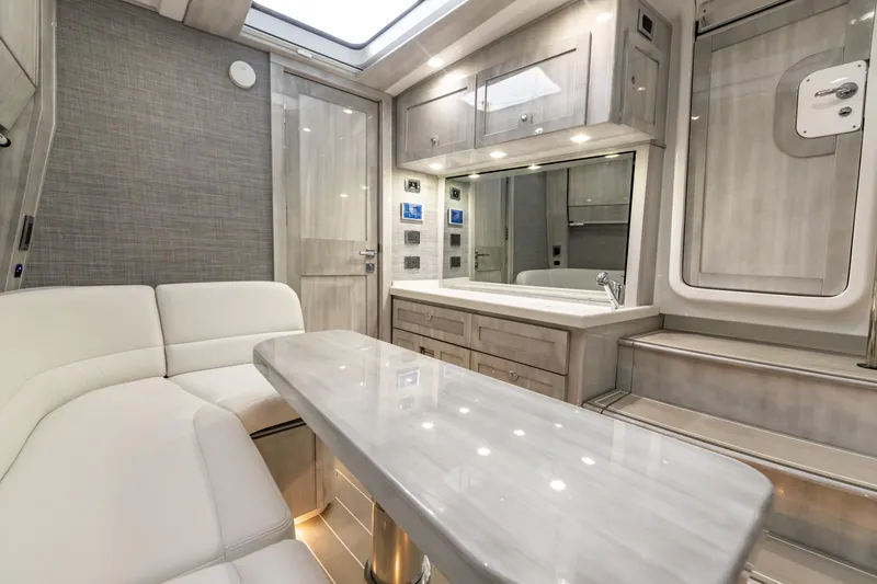 Slide: The Image of Luxurious interior of 2022 HCB 65 Estrella yacht with modern furnishings and sleek design. - 9