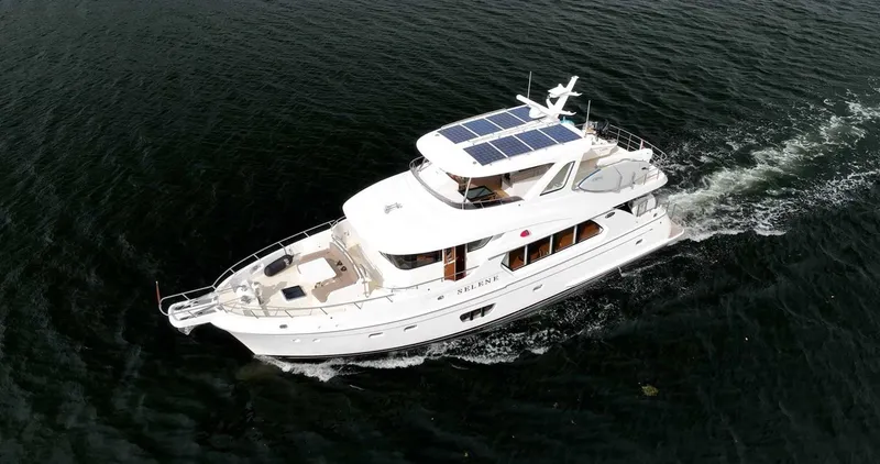 Slide: The Image of 2026 Selene 60 Ocean Explorer yacht cruising on open water. - 1