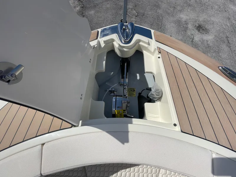 Slide: The Image of 2024 Chris-Craft Launch 31 GT anchor storage compartment with teak decking. - 13