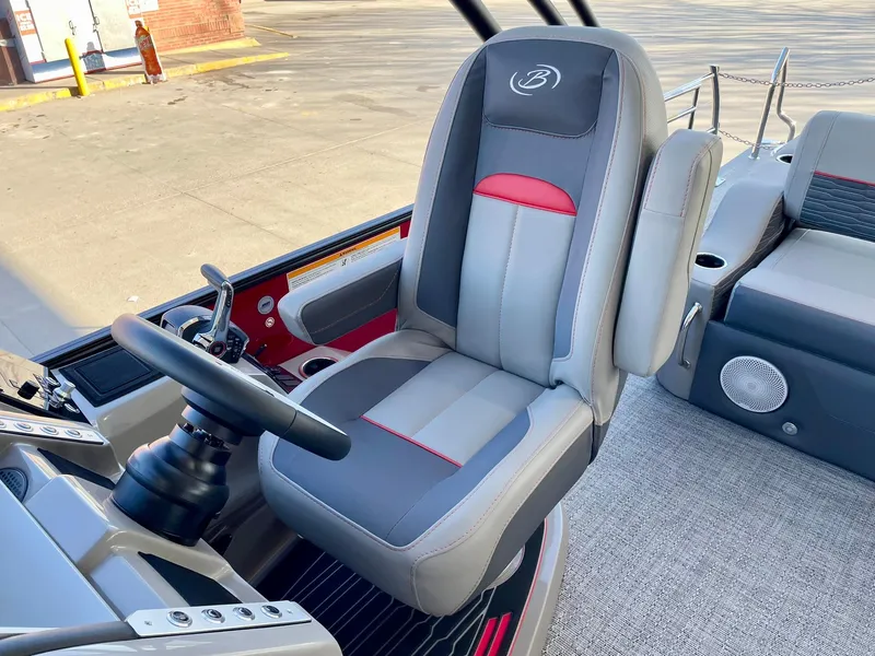 Slide: The Image of 2024 Barletta CORSA 23UCA captain's chair and helm station. - 36