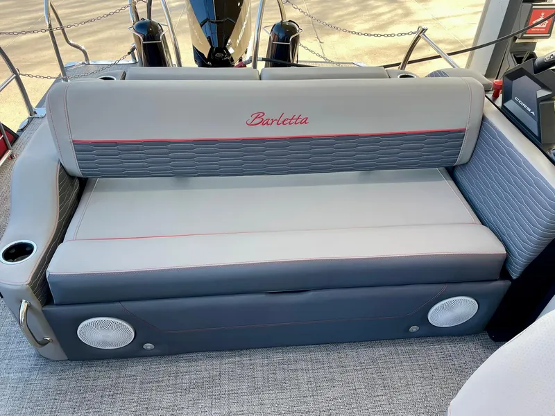 Slide: The Image of 2024 Barletta CORSA 23UCA boat seating with integrated speakers. - 37