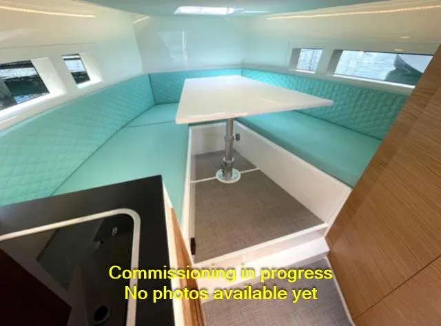 Slide: The Image of Interior of 2024 De Antonio Yachts D28 Cruiser, commissioning in progress. - 5