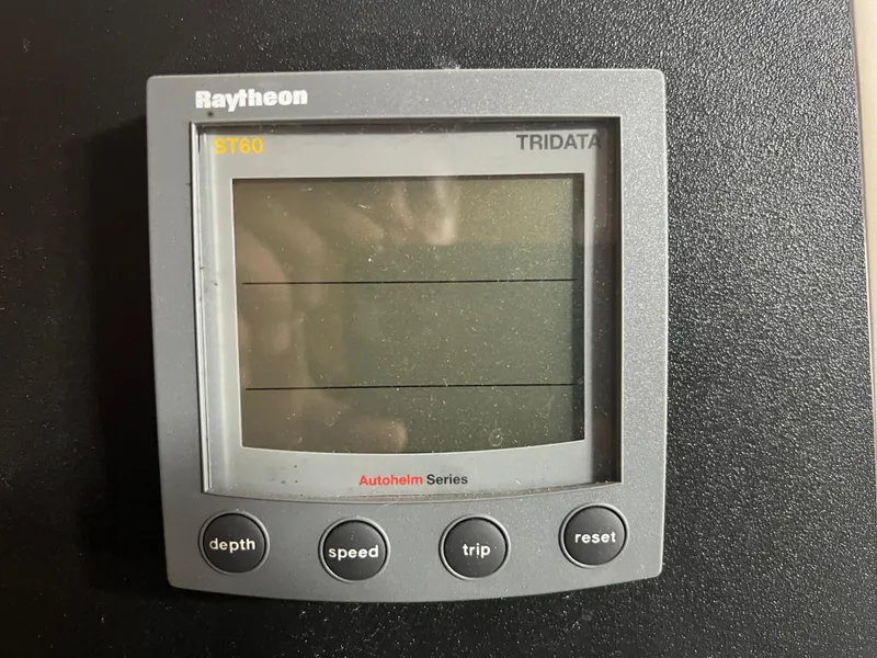 Slide: The Image of Raytheon ST60 Tridata display on a 2000 Bruckmann Bluestar 29.9 boat. - 37