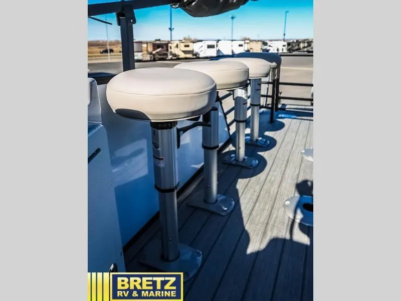 Slide: The Image of 2024 L-F DLZ BAR boat with bar stools at Bretz RV & Marine dealership. - 16