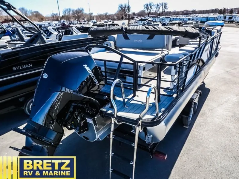 Slide: The Image of 2024 L-F DLZ BAR pontoon boat with Mercury outboard engine at Bretz RV & Marine. - 7