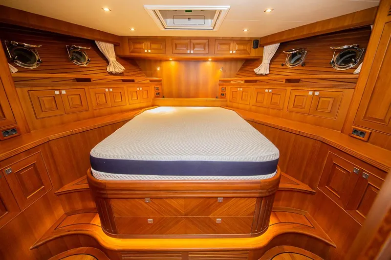 Slide: The Image of Luxurious wooden cabin interior of 2026 Selene 60 Classic Explorer yacht. - 14