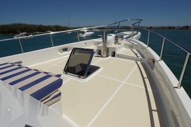 Slide: The Image of Deck view of 2026 Selene 60 Classic Explorer yacht on sunny day. - 21