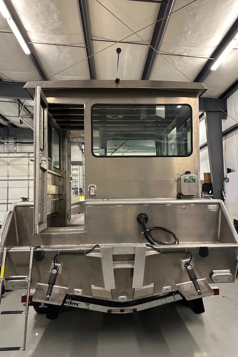 Slide: The Image of 2024 Bayview Boats 26 Landing Craft in a warehouse. - 19