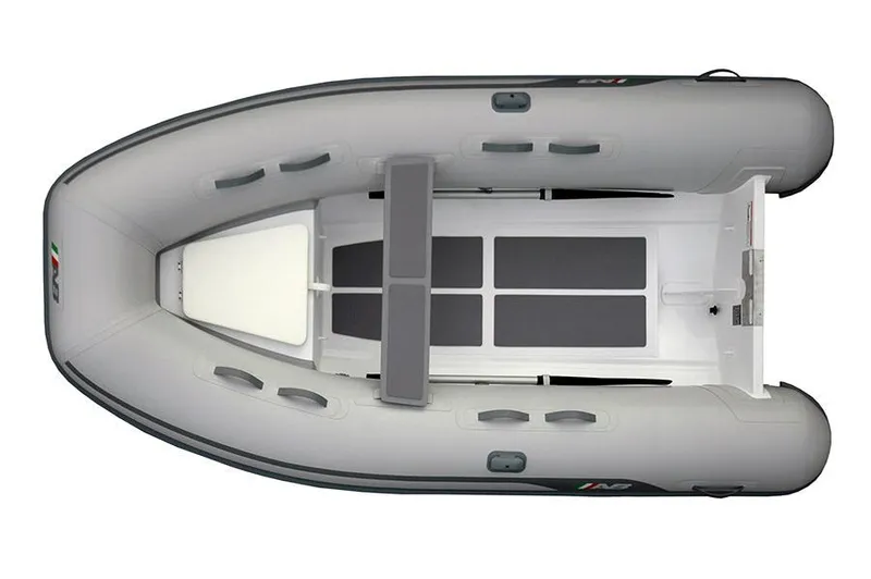 Slide: The Image of 2024 AB Inflatables 10 AL inflatable boat, top view. - 3