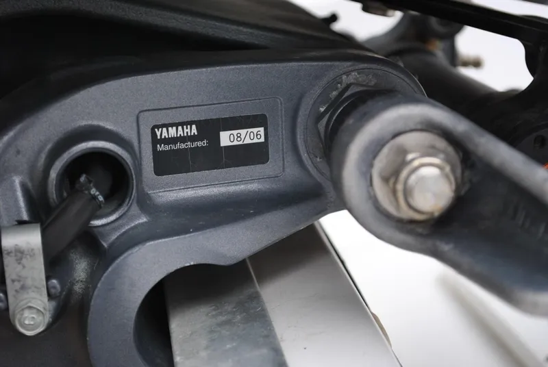 Slide: The Image of Yamaha engine component with manufacturing date label, August 2006, for ProKat 2800KAT 2001 model. - 22