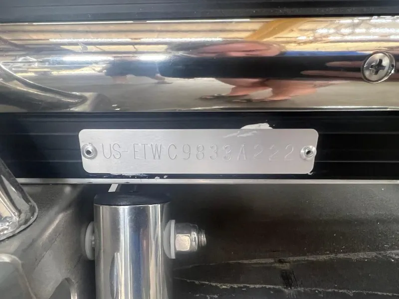 Slide: The Image of 2022 Bennington 28RSRX1 boat identification number plate. - 8