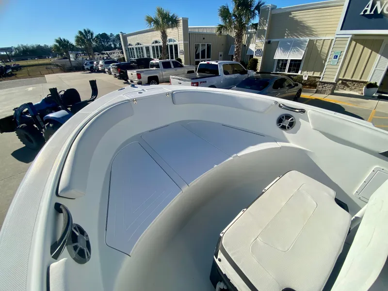 Slide: The Image of 2016 Clearwater 2200CC boat interior at a dealership. - 20