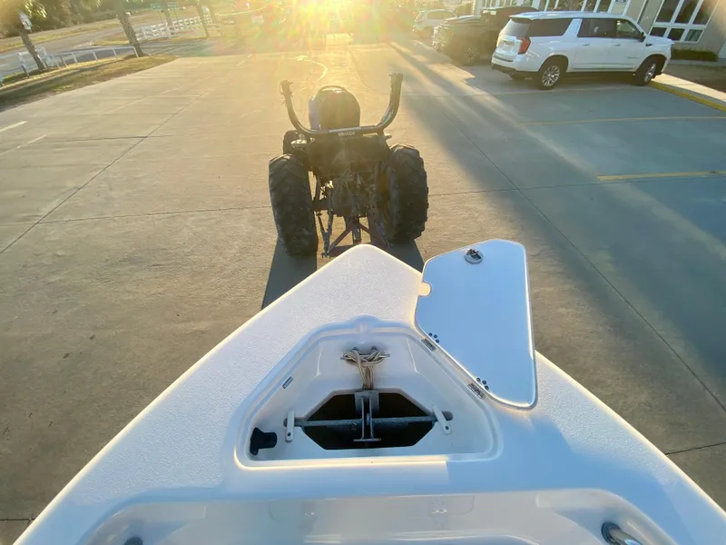 Slide: The Image of 2020 Key West 189 FS boat on trailer at sunset. - 20