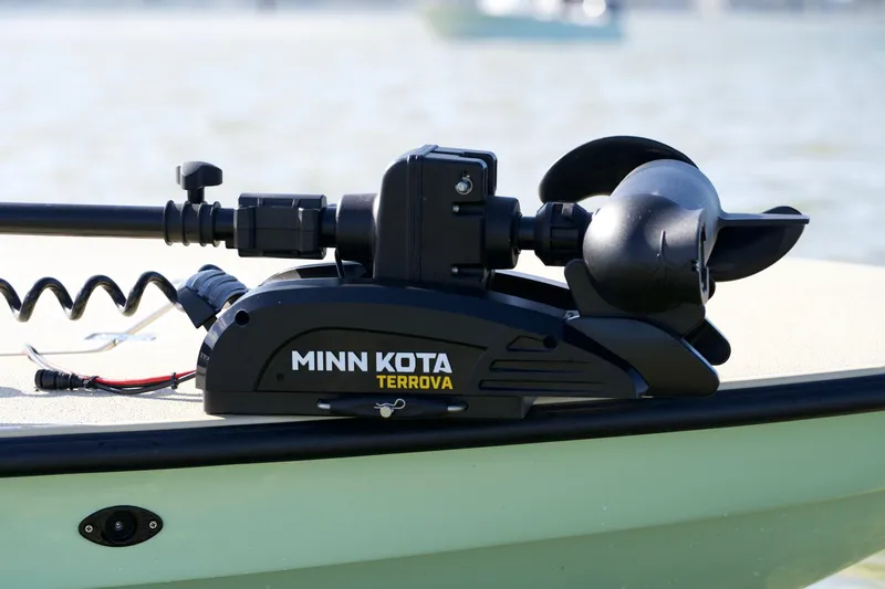 Slide: The Image of Minn Kota Terrova trolling motor on 2023 Cayo Boatworks 180. - 20