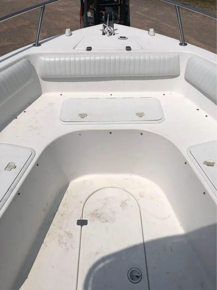 Slide: The Image of 2006 Sea Chaser 245 LX Bay Runner boat interior with storage compartments. - 5