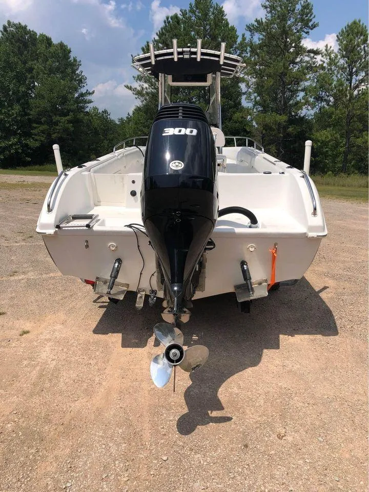 Slide: The Image of 2006 Sea Chaser 245 LX Bay Runner boat with 300 HP outboard motor. - 8