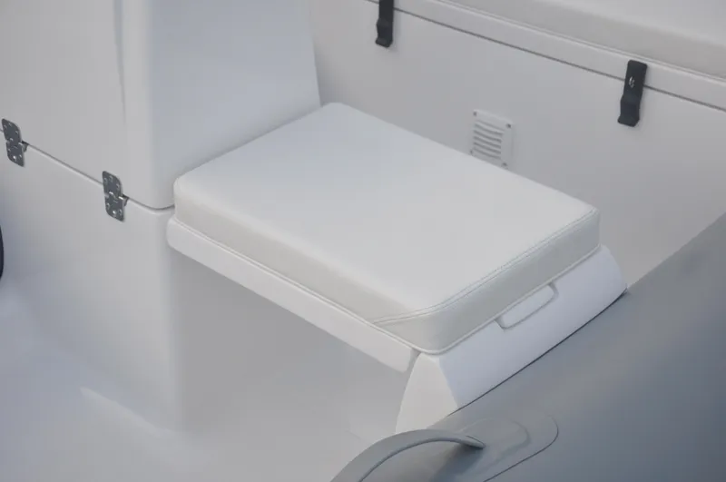 Slide: The Image of White cushioned seat on 2024 AB 11 VSX boat. - 6