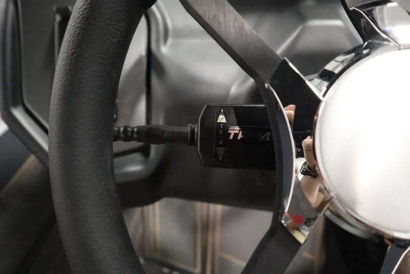 Slide: The Image of Close-up of 2024 Supreme ZS232 steering wheel and controls. - 24