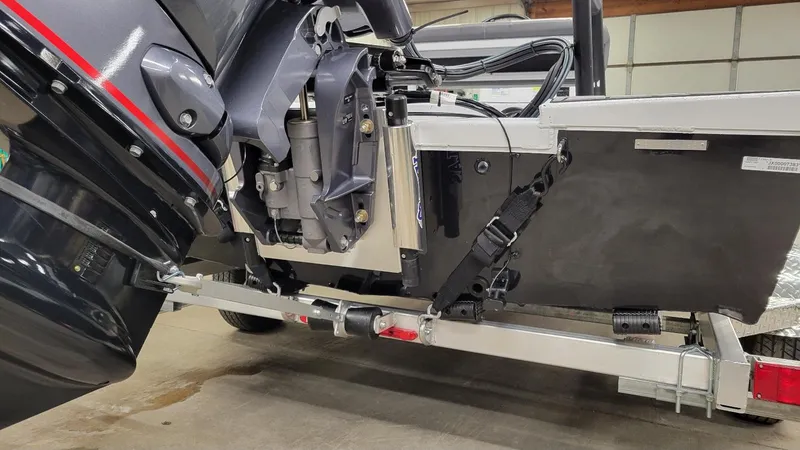 Slide: The Image of 2025 Xpress Skiff 185 with Yamaha Vmax 115 SHO engine on trailer. - 4