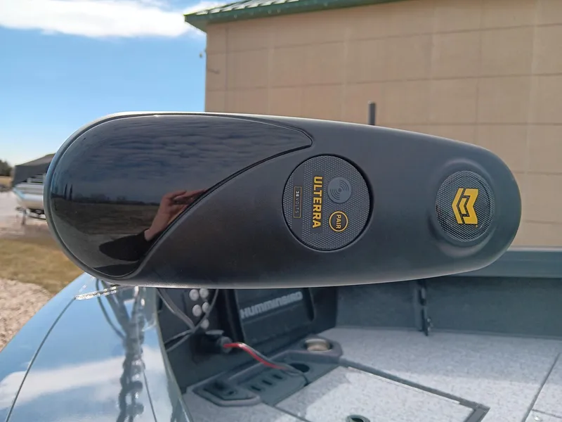 Slide: The Image of Close-up of 2024 Ranger VX1988 WT boat's Ulterra trolling motor. - 6