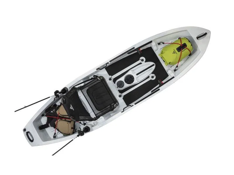 Slide: The Image of 2023 Ascend 10T Sit-On kayak with gear storage and fishing rod holders. - 3