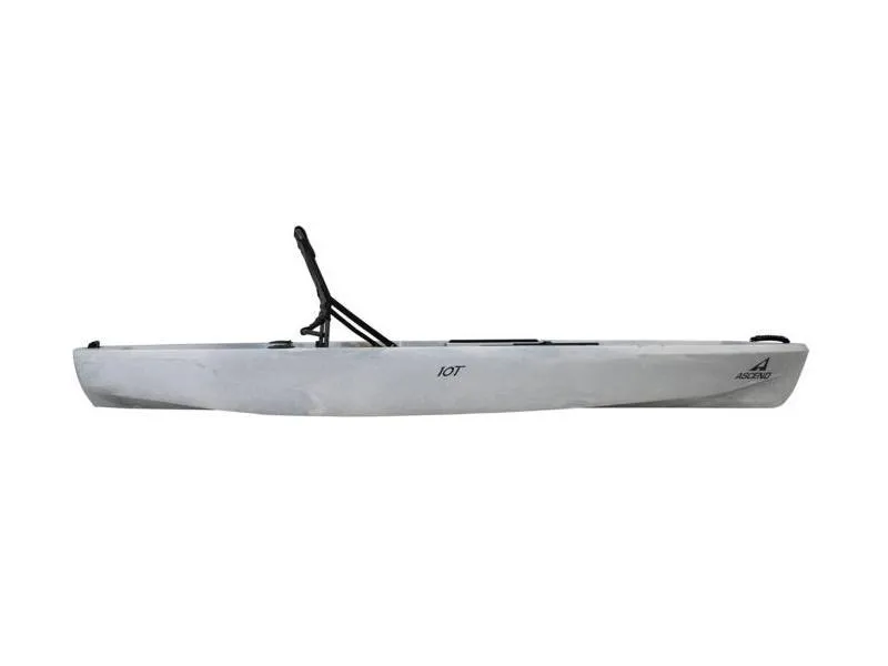 Slide: The Image of 2023 Ascend 10T Sit-On kayak, side view, white color. - 4