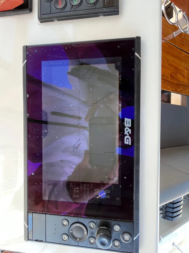 Slide: The Image of B&G navigation system on a 2021 Bavaria C45 sailboat. - 25