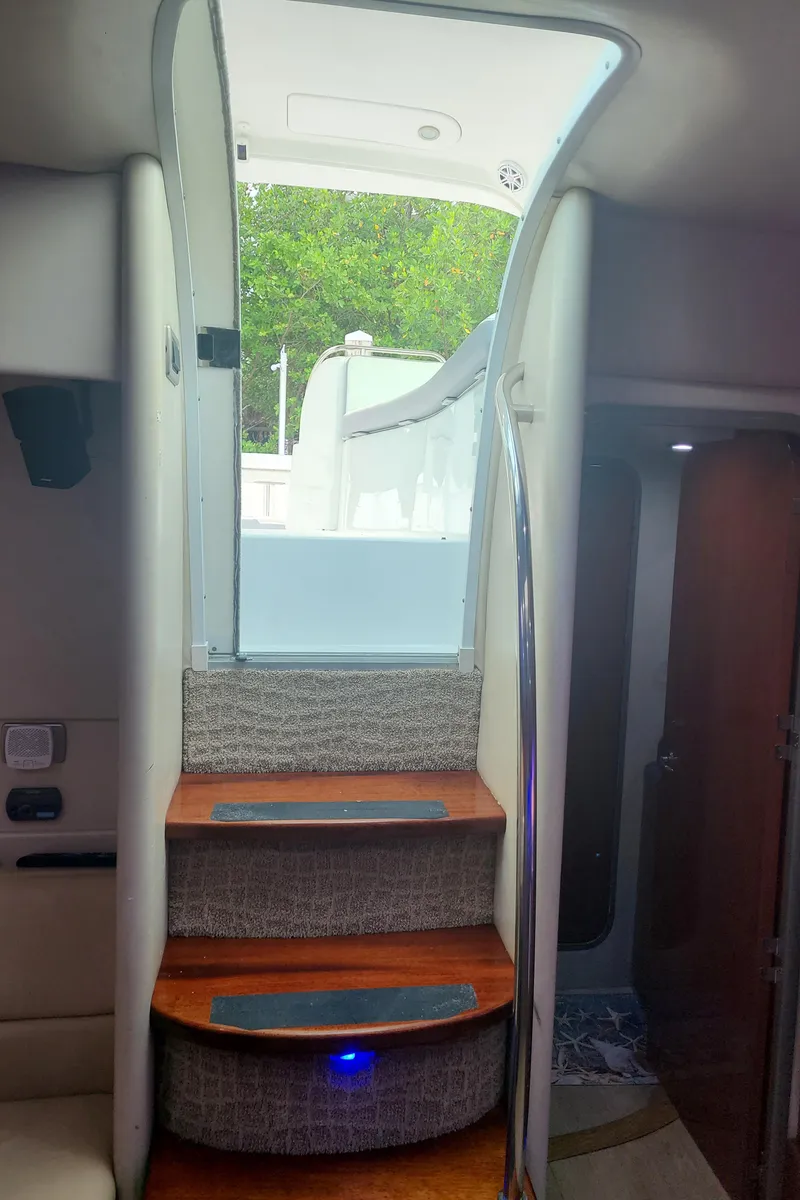 Slide: The Image of Staircase inside 2007 Formula 45 Yacht leading to the deck. - 21