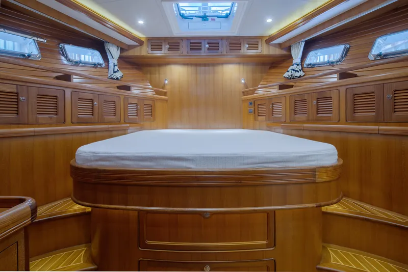 Slide: The Image of Luxurious wooden interior of 2026 Selene 49 Classic Explorer yacht cabin. - 20