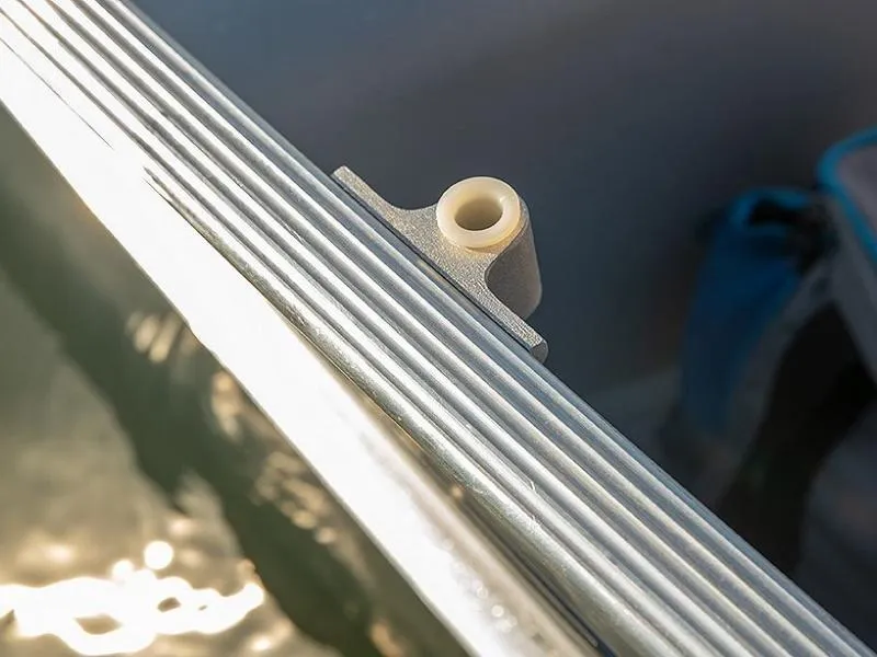 Slide: The Image of Close-up of 2024 Lowe WV 1670 boat's aluminum edge detail. - 14