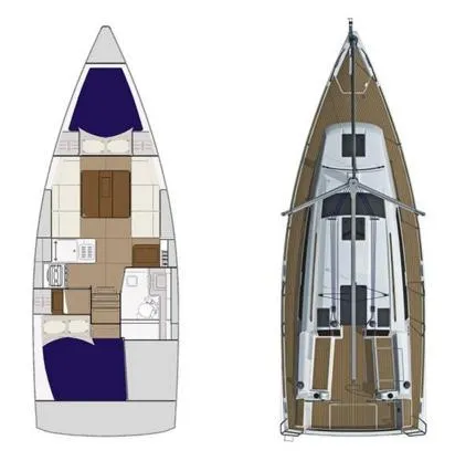 Slide: The Image of Manufacturer Provided Image: Dufour 310 Grand Large Layout Plans - 16