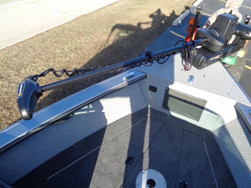 Slide: The Image of 2024 Lund 1875 Fisherman boat with trolling motor on deck. - 39