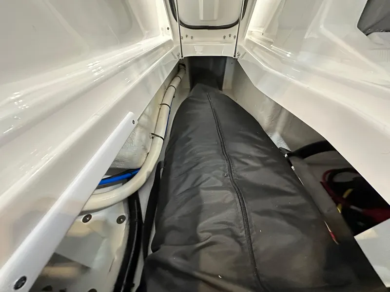 Slide: The Image of Interior view of 2024 Blackfin 302 DC boat, showcasing storage compartment. - 28