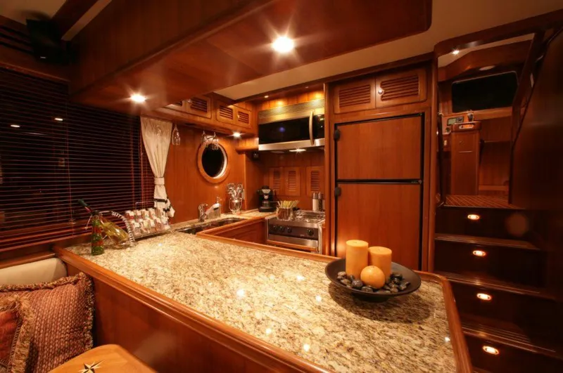 Slide: The Image of Luxurious interior of 2026 Selene 45 Classic Explorer yacht kitchen. - 13