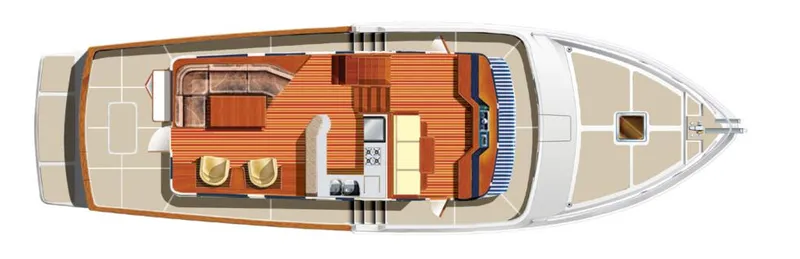 Slide: The Image of Top view of 2026 Selene 45 Classic Explorer yacht interior layout. - 20