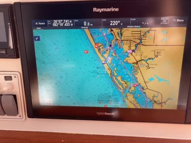 Slide: The Image of Raymarine navigation display on 2014 Custom 24' Center Console boat. - 6