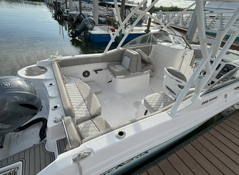Slide: The Image of 2023 Sea Fox 226 Traveler boat interior at dock. - 6