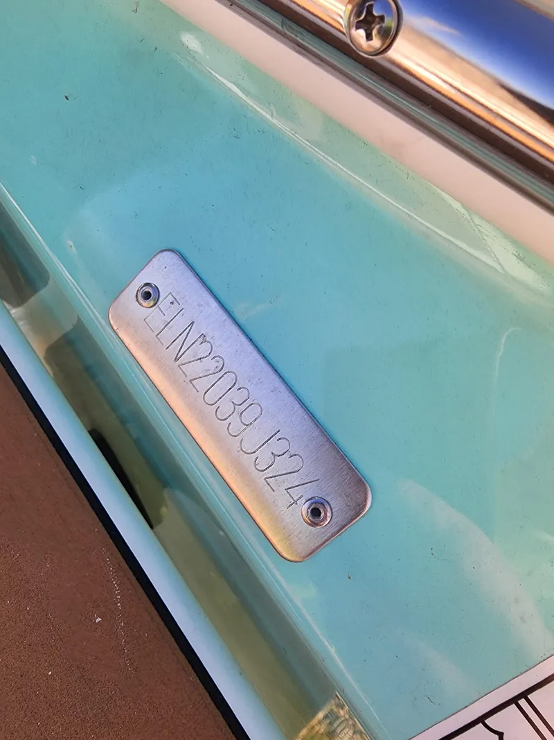 Slide: The Image of 2024 Savannah 220 IS boat hull identification number (HIN) plate. - 6